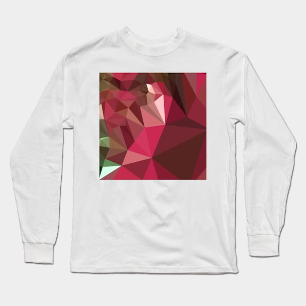 Jazzberry Jam Purple Abstract Low Polygon Background Long Sleeve T-Shirt by retrovectors